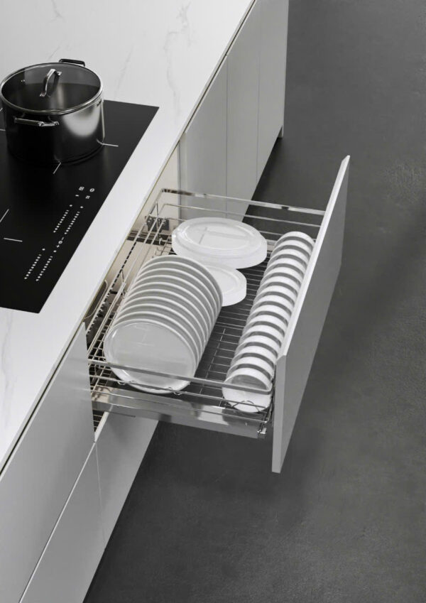 NGĂN KÉO ĐỂ BÁT ĐĨA INOX 304 SỢI OVAL BOSSEU
