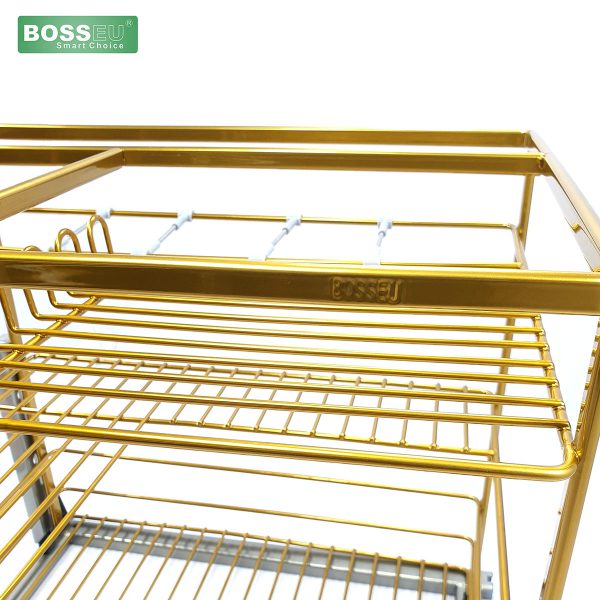 Giá gia vị nan dẹt mạ Nano vàng BOSSEU BS301.140G