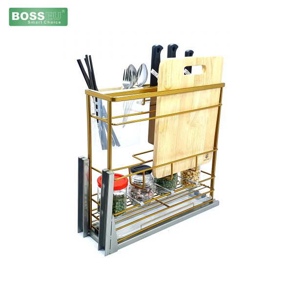Giá dao thớt nan dẹt mạ Nano vàng BossEU BS301.200D
