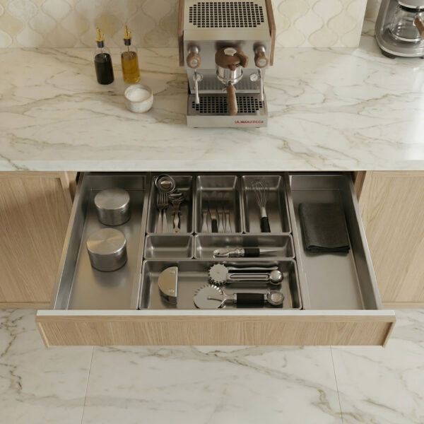 KHAY ĐỂ THÌA DĨA INOX 304 BOSSEU