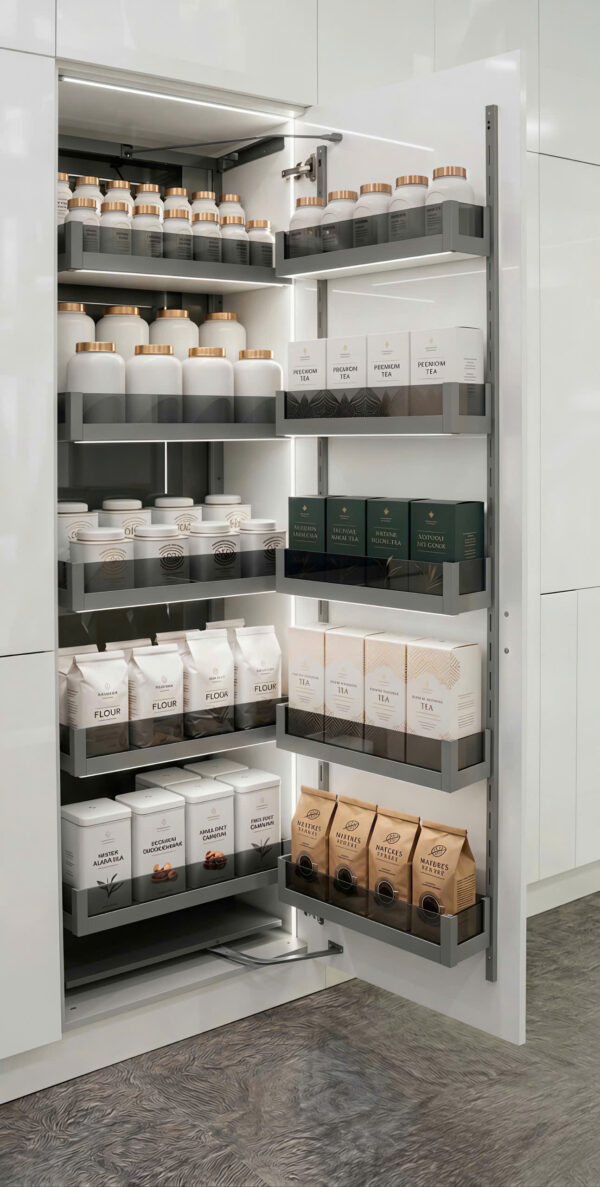 TỦ KHO ĐỂ ĐỒ DỰ TRỮ 4 TẦNG KÍNH GOLIAGLASS CÁNH MỞ BOSSEU