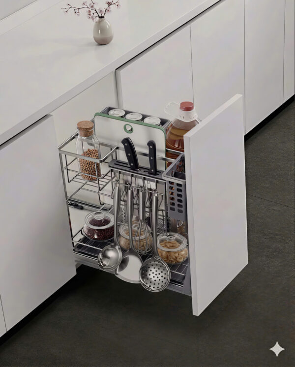 BỘ ĐỂ DAO THỚT INOX 304 SỢI FLAT PRO BOSSEU